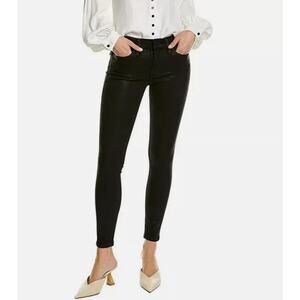 Hudson Black Pandora Wash Natalie Mid Rise Super Skinny Jeans Womens 32 Shimmer